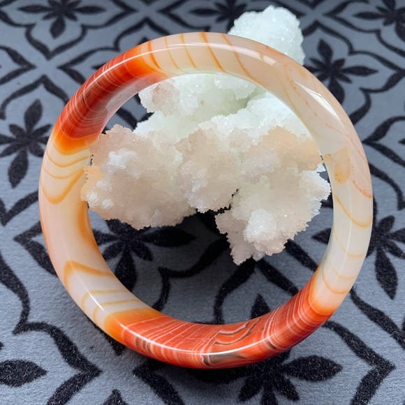 Genuine Agate Bangle - Picture 2 of 5